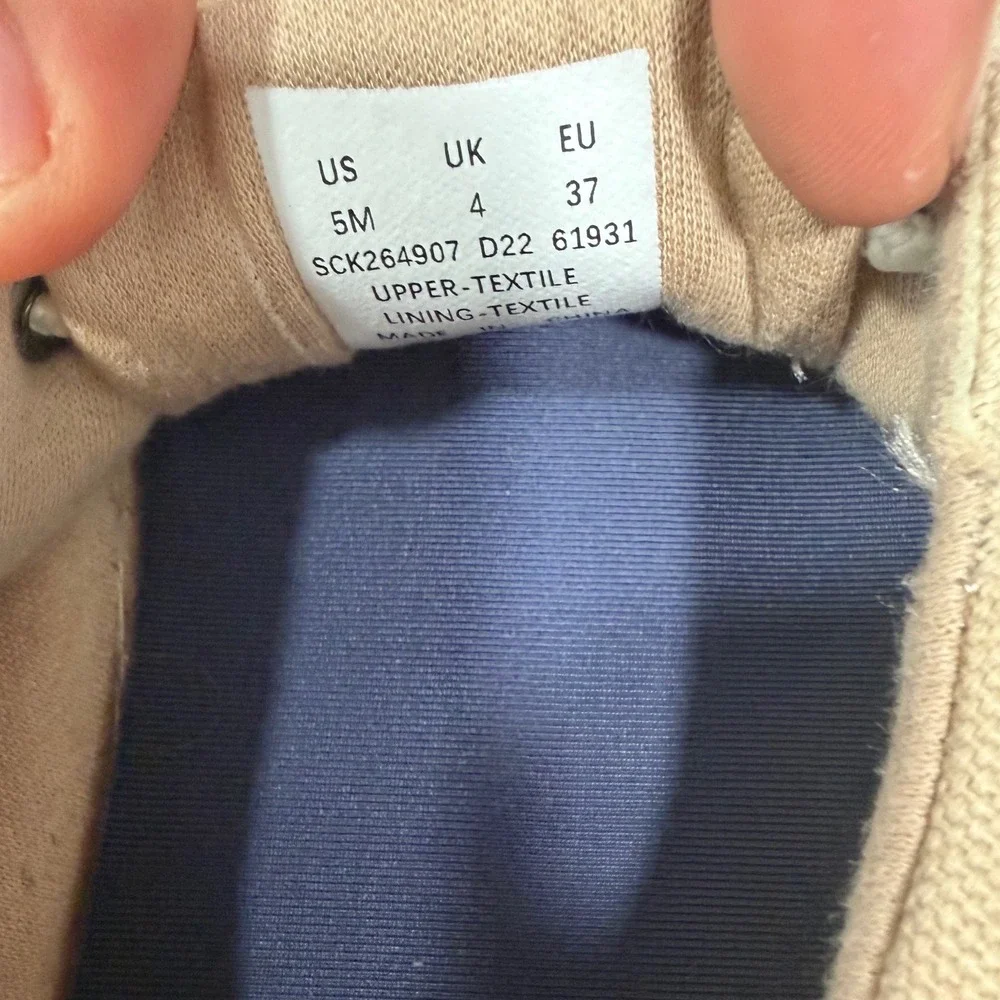 Sperry Top-Sider Washable Tan Canvas Boat Shoes Mens 5M Womens 6.5 Memory Foam